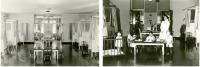Adult (left) and pediatric ward (right) areas in the Eye Institute, c. 1933.